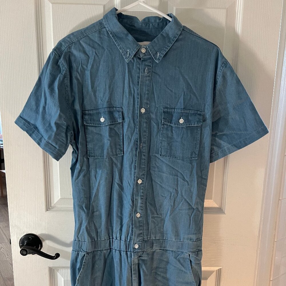 Standard Issue Men's Denim/Chambray Jumper Short Sleeve Size Medium